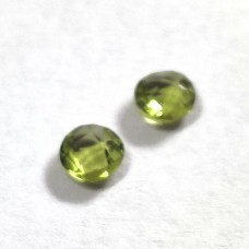 Peridot 5mm round briolette 0.45 cts